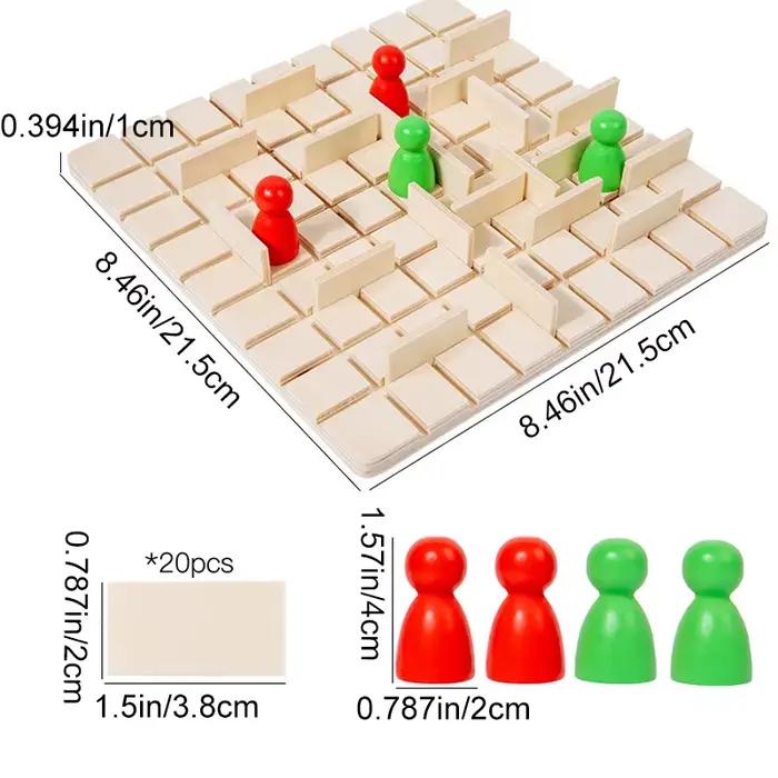 Jeu de société étape par étape en bois