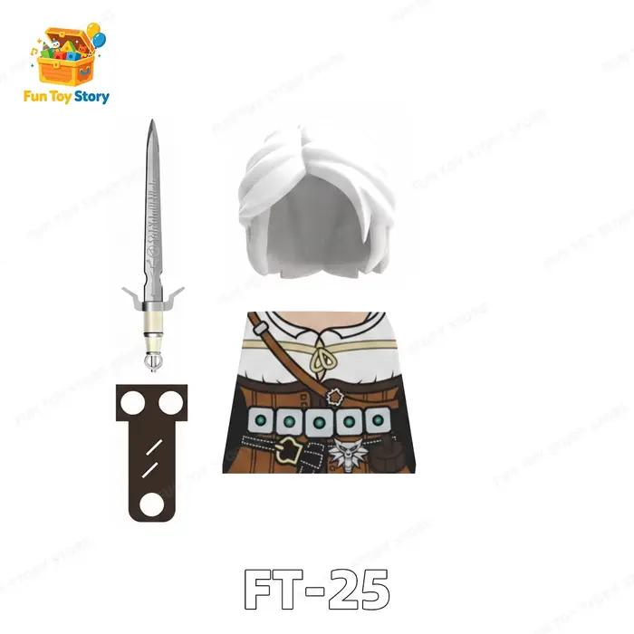 Monster Hunter Renzai Wizard Geralt Shiri Jouet de construction et de puzzle pour enfants FT24-27 Collection pour les passionnés de jeux