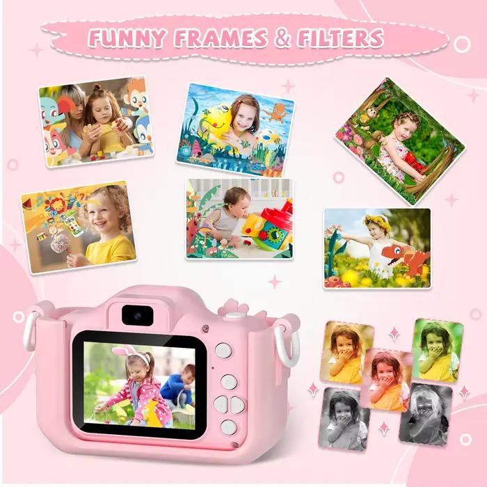 Caméra vidéo numérique pour enfants avec étuis en silicone