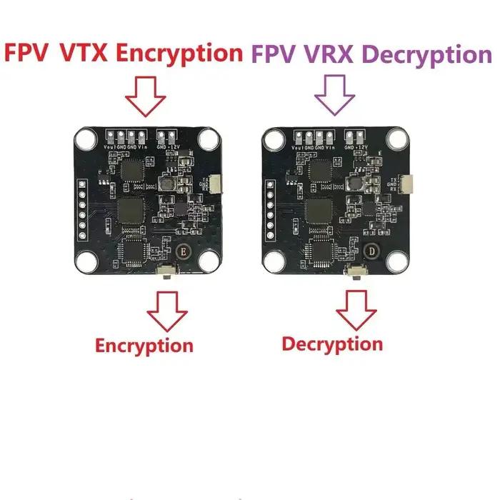 Module de cryptage/décryptage vidéo analogique FPV en temps réel, transmission sécurisée universelle CVBS pour VTX VRX