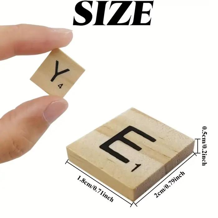 100 pièces de lettres en bois