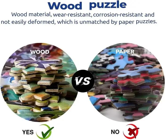 Puzzle en bois 1000/300/120 pièces pour adultes