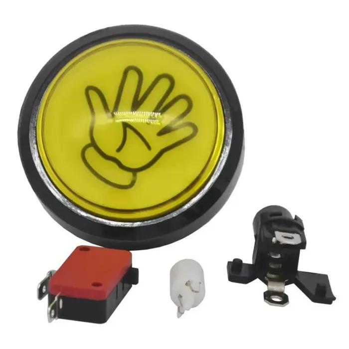 Bouton de jeu 60 mm Slap Happy Palm avec lumière pour enfants, accessoires de machine de jeu à monnayeur parent-enfant