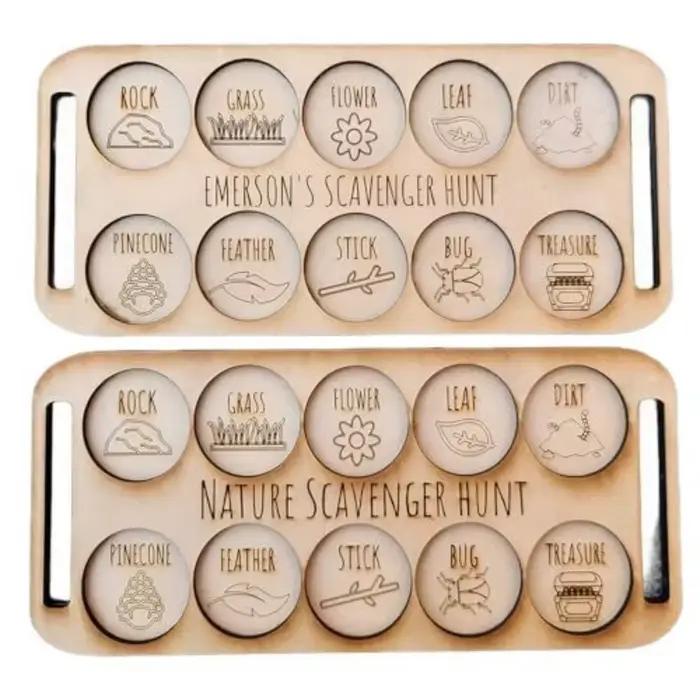Planche portable en bois pour la chasse aux insectes