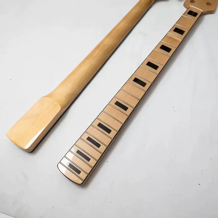 Manche de basse à 5 cordes en érable, 20/21 frettes, à visser, pièce de rechange DIY pour basse, avec ou sans accordeurs
