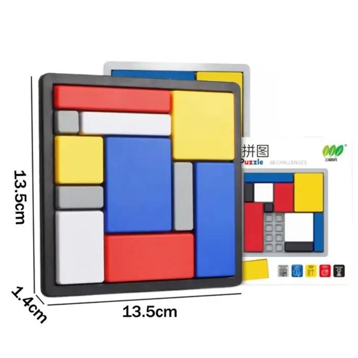 Cubes d'intelligence géométriques colorés pour l'entraînement à la pensée logique et le développement cognitif en ABS