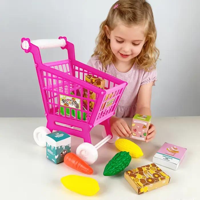 Jouets de chariot de courses simulés pour enfants