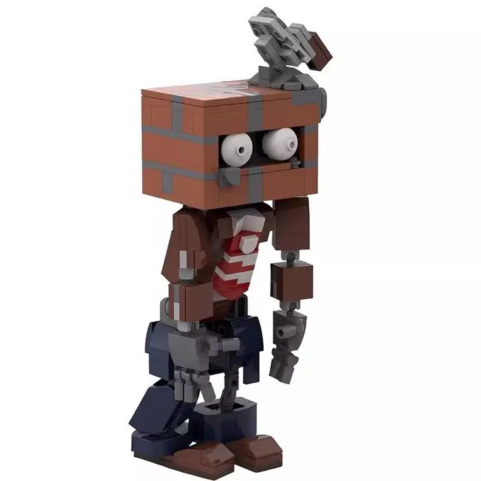 Bricklink MOC idées PVZ jeu plantes et Zombies bataille figurines ensembles paysan blocs de construction enfant jouets Halloween cadeau