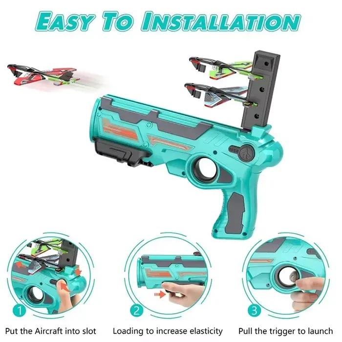 Jouets pour enfants lanceur d'avion avion en mousse amusant