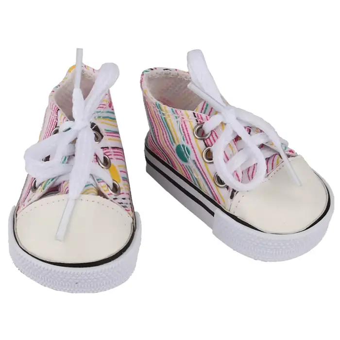 Chaussures de poupée en toile de 7 cm