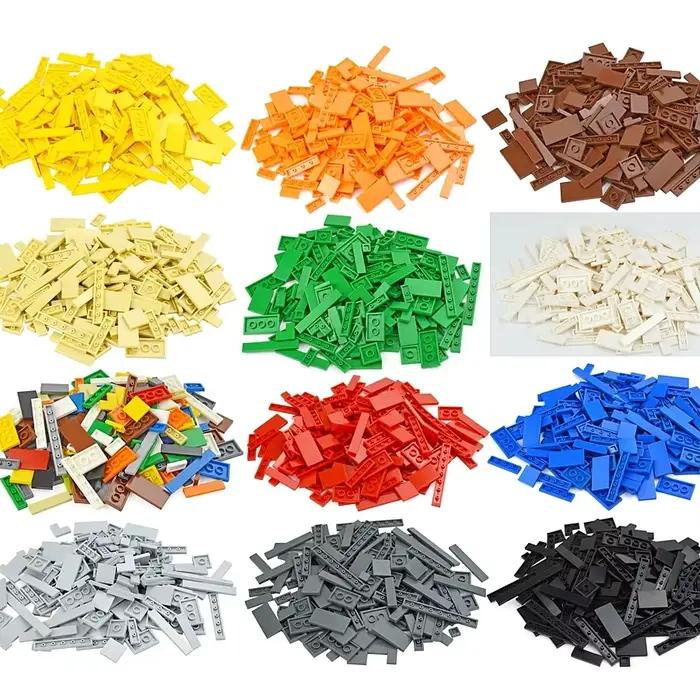 150 pièces de tuiles plates fines et lisses multicolores Leduo - Briques de construction éducatives DIY