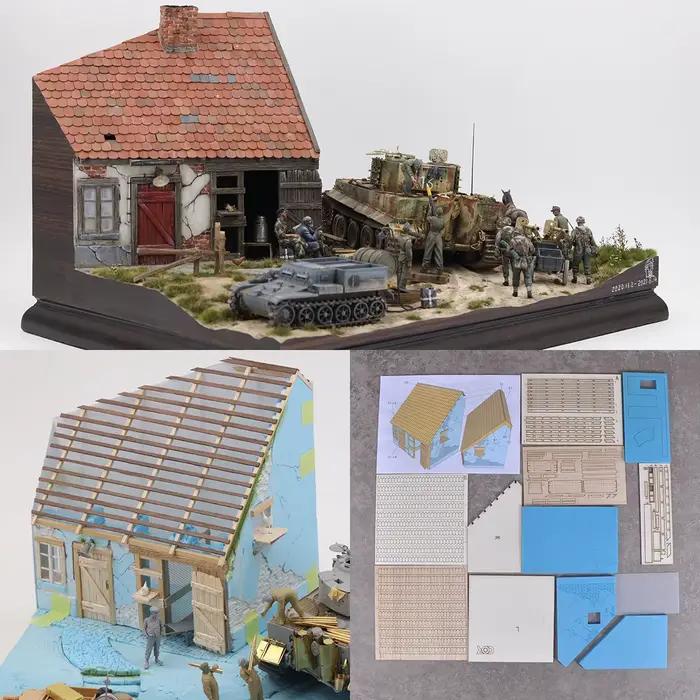 Maquette architecturale miniature de bungalow