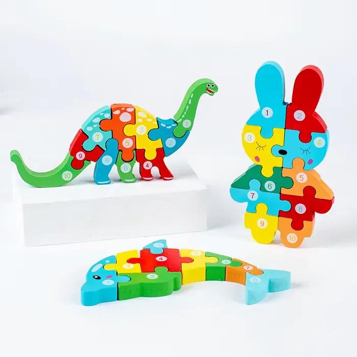 Puzzles en bois Montessori pour enfants