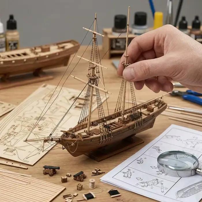Kit de Modèle de Bateau en Bois - Bateau à Voile à Assembler Soi-même