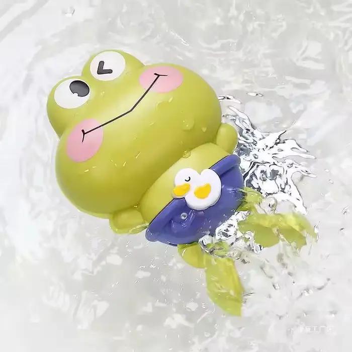 Jouets de bain de grenouille de natation à remonter pour les tout-petits