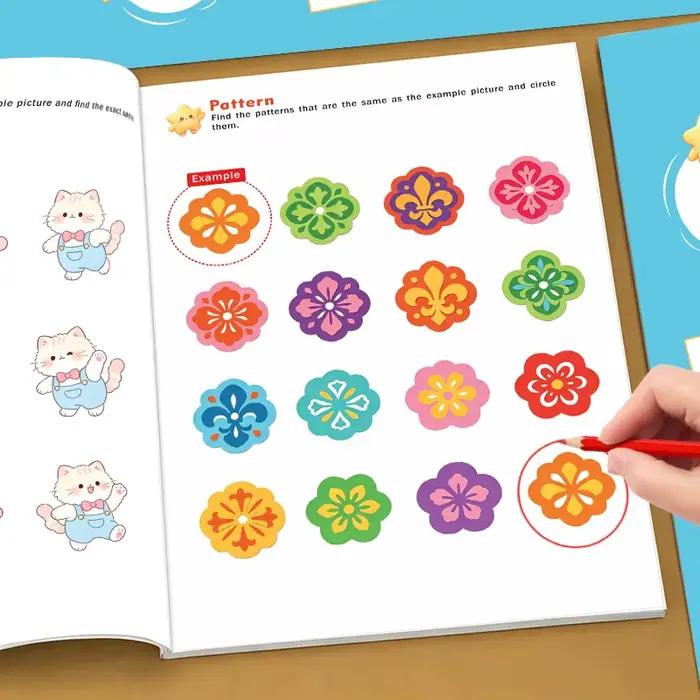 Cahier d'exercices sur les capacités d'observation des enfants : Trouvez l'image identique – Jeux d'association amusants pour les enfants de 3 à 6 ans