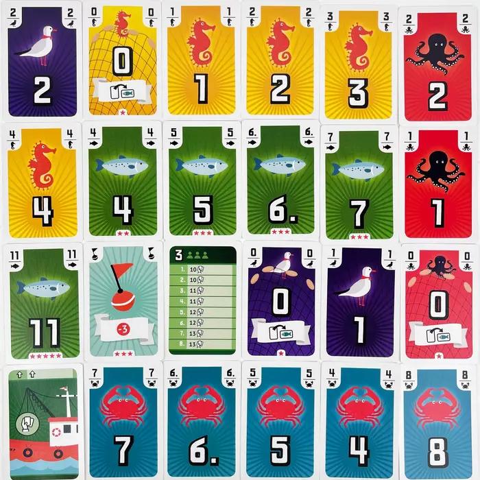 Jeu de société Pêche portable guide multilingue anglais allemand fêtes en famille occasions spéciales convivialité rires compétition amicale parties courtes et intenses