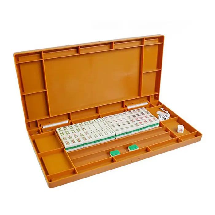 Mini ensemble de Mahjong avec table de Mahjong pliante portable
