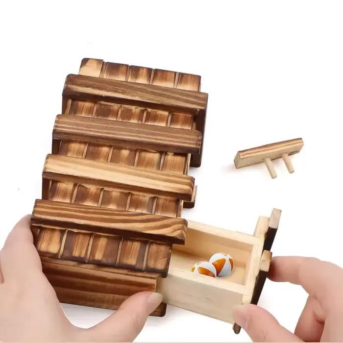 Boîte secrète casse-tête boîtes de puzzle en bois avec compartiments cachés tiroirs magiques cadeau d'anniversaire pour adultes et adolescents