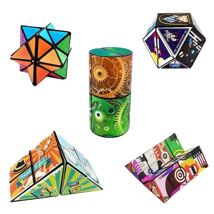 Puzzle Cube 3D pour enfants – Jouet d'entraînement cérébral de forme géométrique infinie