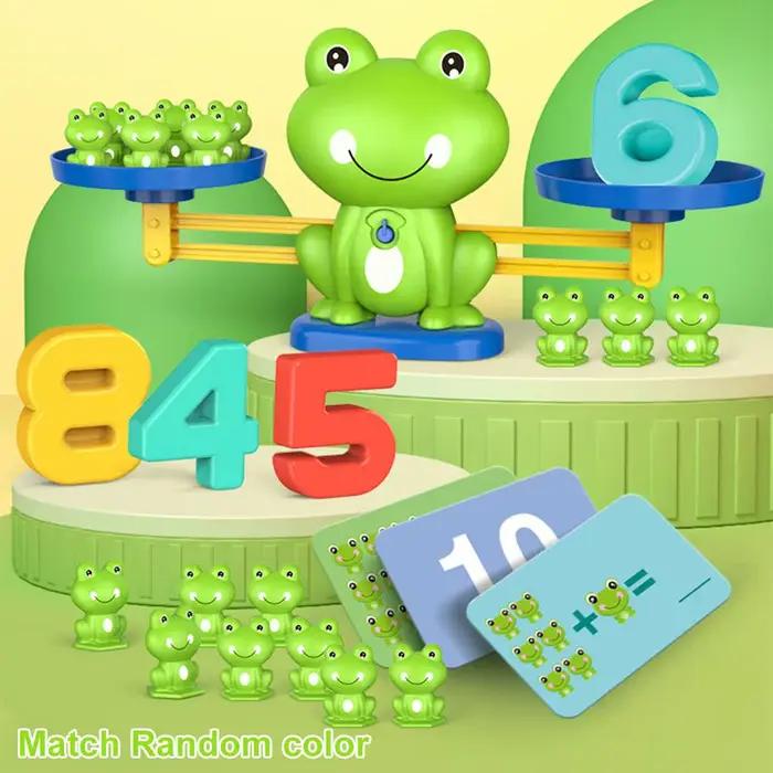 Jouets mathématiques amusants à l'échelle de grenouille pour enfants
