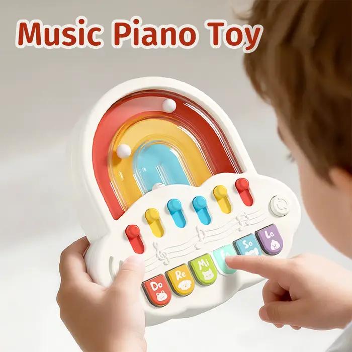 Mini Piano Musical Nuage Cartoon - Jouet Éducatif pour le Développement de la Petite Enfance. Disponible en plusieurs modes avec une gameplay amusante.