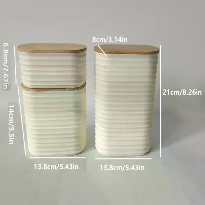 Pots de conservation alimentaire en bois avec couvercle hermétique pour rangement efficace et décoration de cuisine occasions spéciales cadeau original