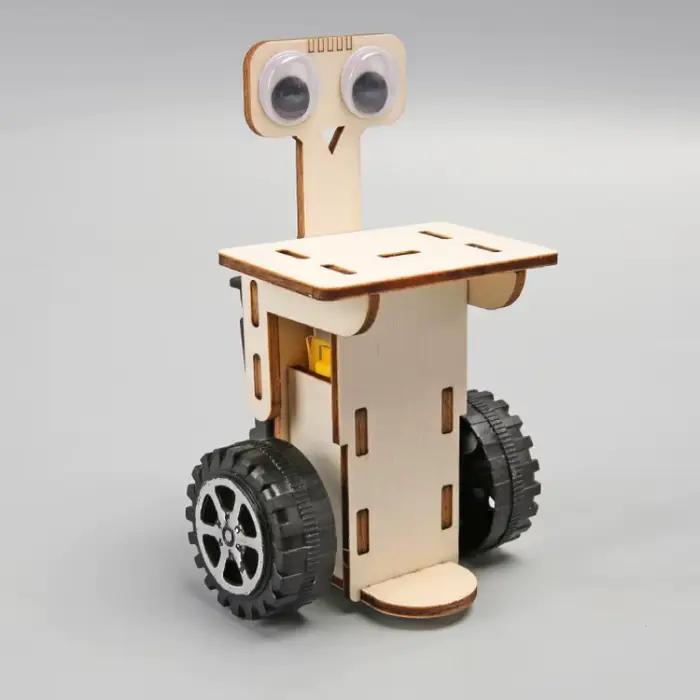 Modèle de robot en bois à construire soi-même pour enfants - Kit éducatif scientifique STEM - Outil expérimental pour
