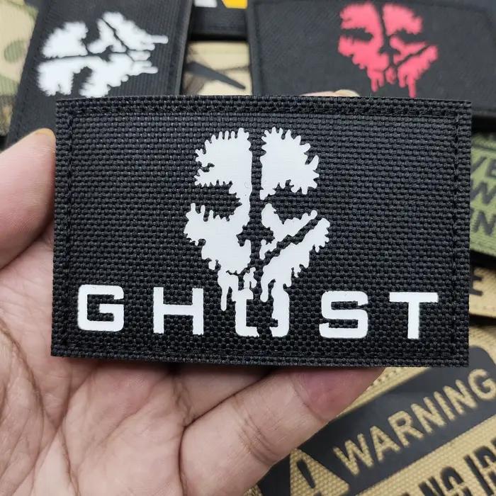 Call of Duty Skeleton and Ghost Ghost Mask, C psula CORP, pas de barrières morales, patch de sac à dos brodé à crochet et boucle affecté