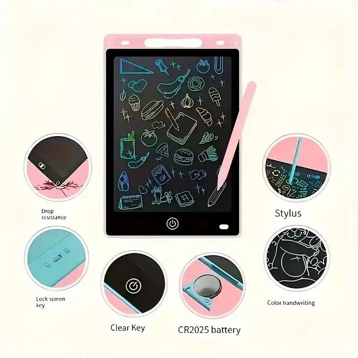 8. Tableau à dessin LCD coloré de 5 pouces