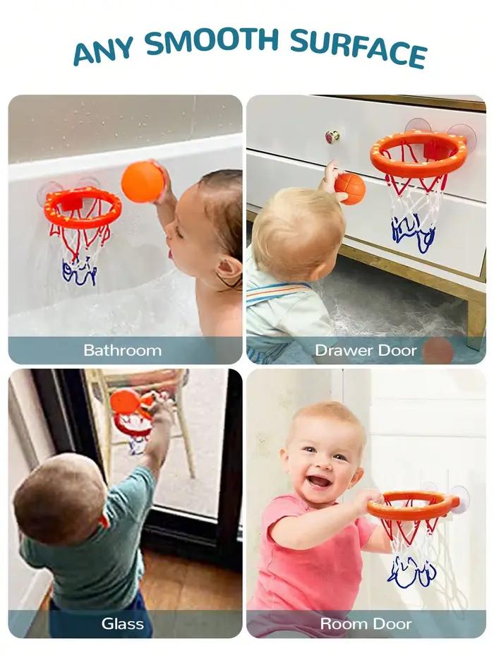 Jouet de basket-ball pour bain pour tout-petits avec 3 balles souples