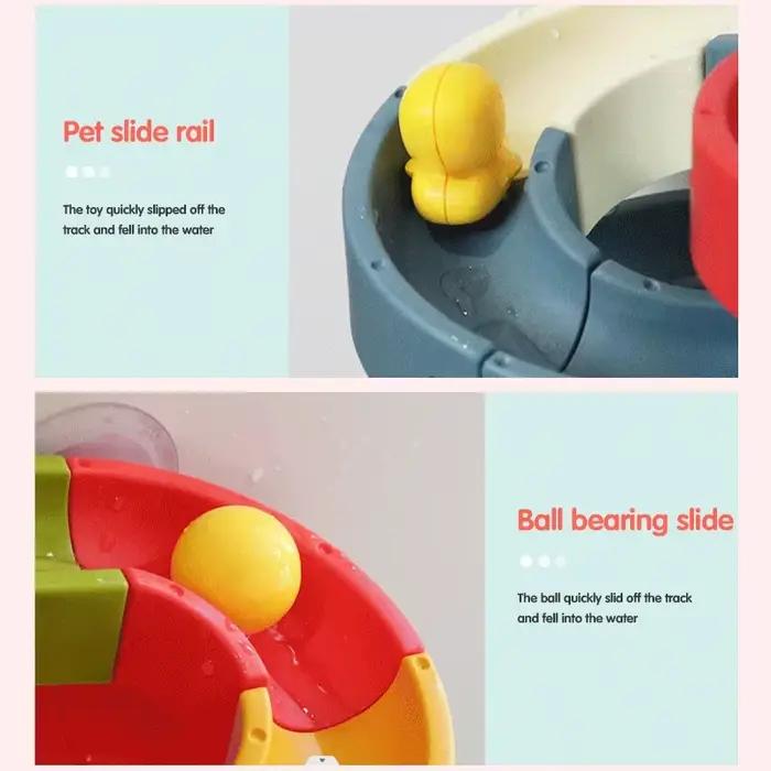 Assemblage piste balle toboggan bébé ventouse enfants bricolage jouet de bain pour baignoire et jeux d'eau occasions spéciales enfants jouets de bain développement moteur