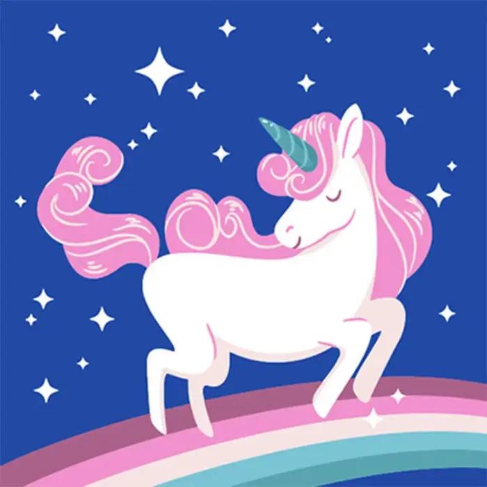 Peinture par numéros d'animaux colorés pour enfants