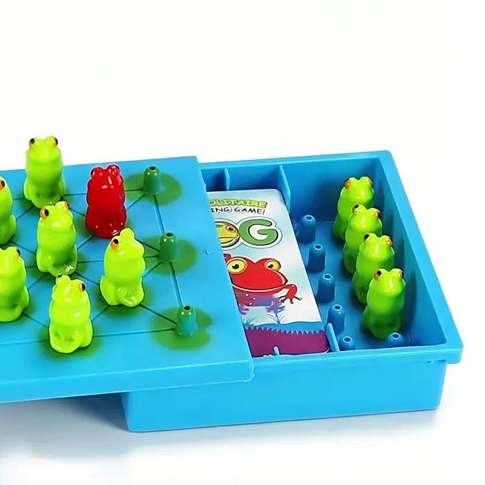 Jeu de Société de Stratégie Frog Hopper Peg Solitaire pour Adultes et Enfants – Défis de Réflexion Logique et Cérébrale – Cadeaux Éducatifs