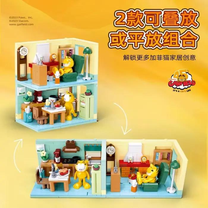 Blocs de construction Sluban 1225 Garfield Home 1226 Street View jeu de construction pour personnes animaux et nature occasions spéciales pour adultes