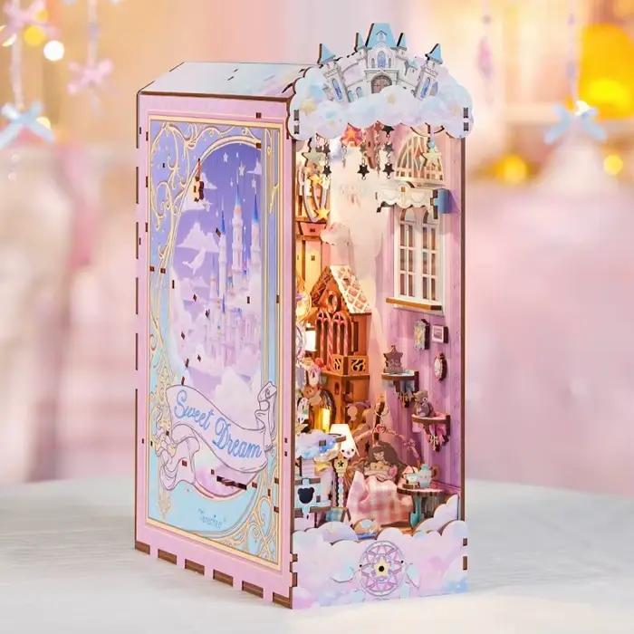 Kit de modèle de diorama Tonecheer Sweet Dream DIY Book Nook