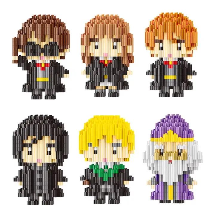Harry Potter Linkgo blocs de construction film 3D Hermione Ron Dumbledore Snape modèle assemblage Mini brique Figure jouets pour enfant cadeau