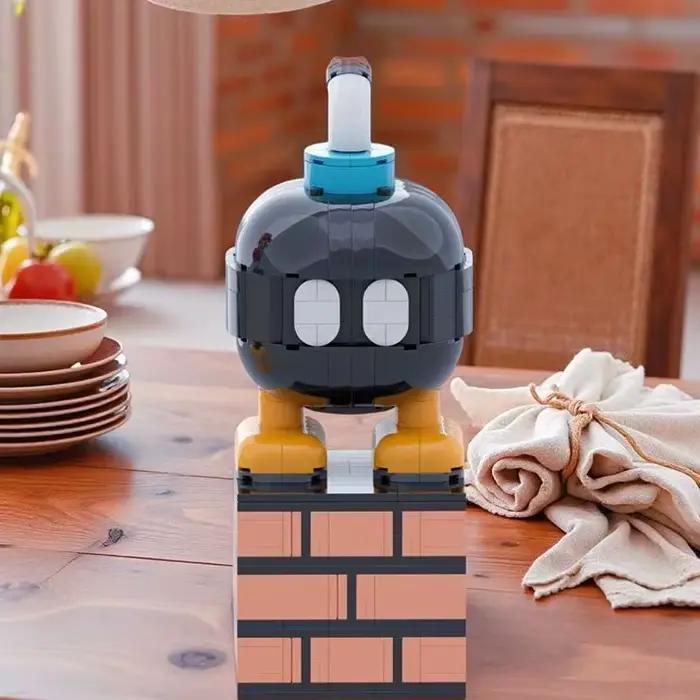 Nouveau 2025 MOC Mario Chomper plante modèle ajustement flamme fleur assemblé bloc de construction brique enfants