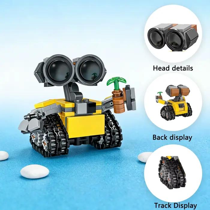 Robot Wall-E à assembler, modèle spatial mobile, décoration bureau, ornements, peripheriques jeu, cadeaux Noël, fantaisie figurières, jouets construction