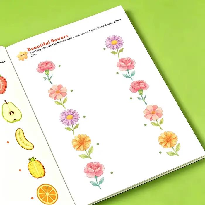 Cahier d'exercices sur les capacités d'observation des enfants : Trouvez l'image identique – Jeux d'association amusants pour les enfants de 3 à 6 ans