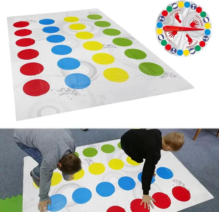 Twister Game Twister Funny Balance Jeux de fête en famille avec tapis de jeu de sol Spinner