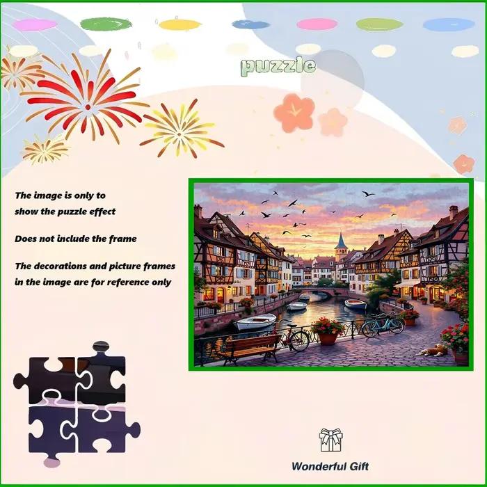 Un puzzle de haute qualité de 500/1000 pièces, parfait pour les adultes, est un jeu familial amusant qui aide à soulager le stress et est idéal pour les anniversaires.
