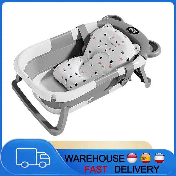 Baignoire pour bébé pliable avec thermomètre intégré