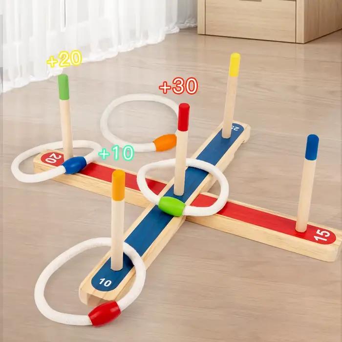 Jeu de anneaux en bois - Activité de groupe