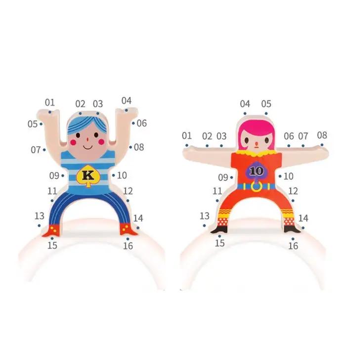 Jouets Montessori à monter soi-même, blocs de construction de poupée d'équilibre, planche à empiler, blocs hauts, jeux éducatifs précoces pour enfants