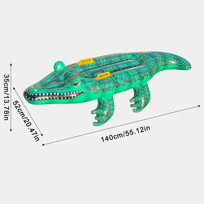 Rangée flottante gonflable en forme de Crocodile pour enfants et adultes