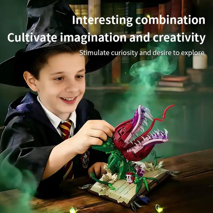 Blocs de construction créatifs MOC avec plante carnivore et livre magique pour enfants et adultes occasions spéciales装饰性