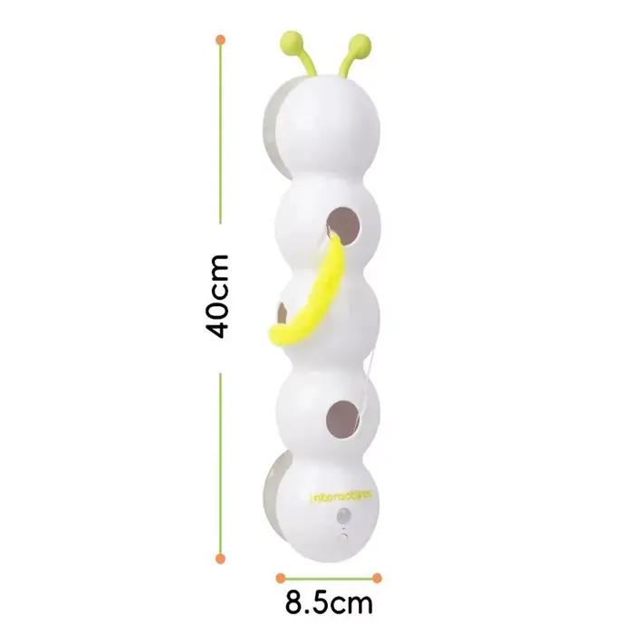Jouet Interactif Caterpillar Pour Chats Blanc Rechargeable Encourageant L'Activité Physique Et Améliorant Les Liens Entre Humains Et Animaux Occasions Spéciales