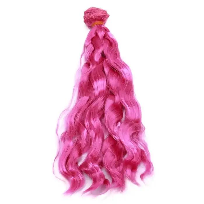 Perruque de cheveux en fibre pour poupées BJD