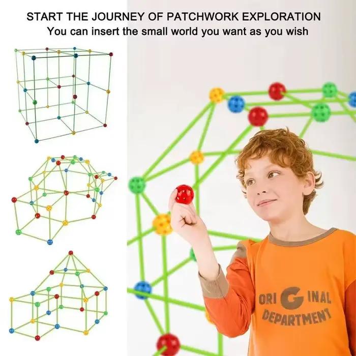 Nouveauté enfants chauds intérieur créatif Construction Tunnel château jeu ensemble tentes